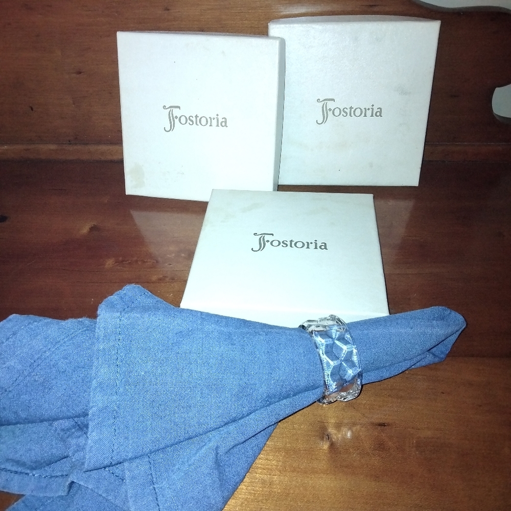Fostoria American napkin rings